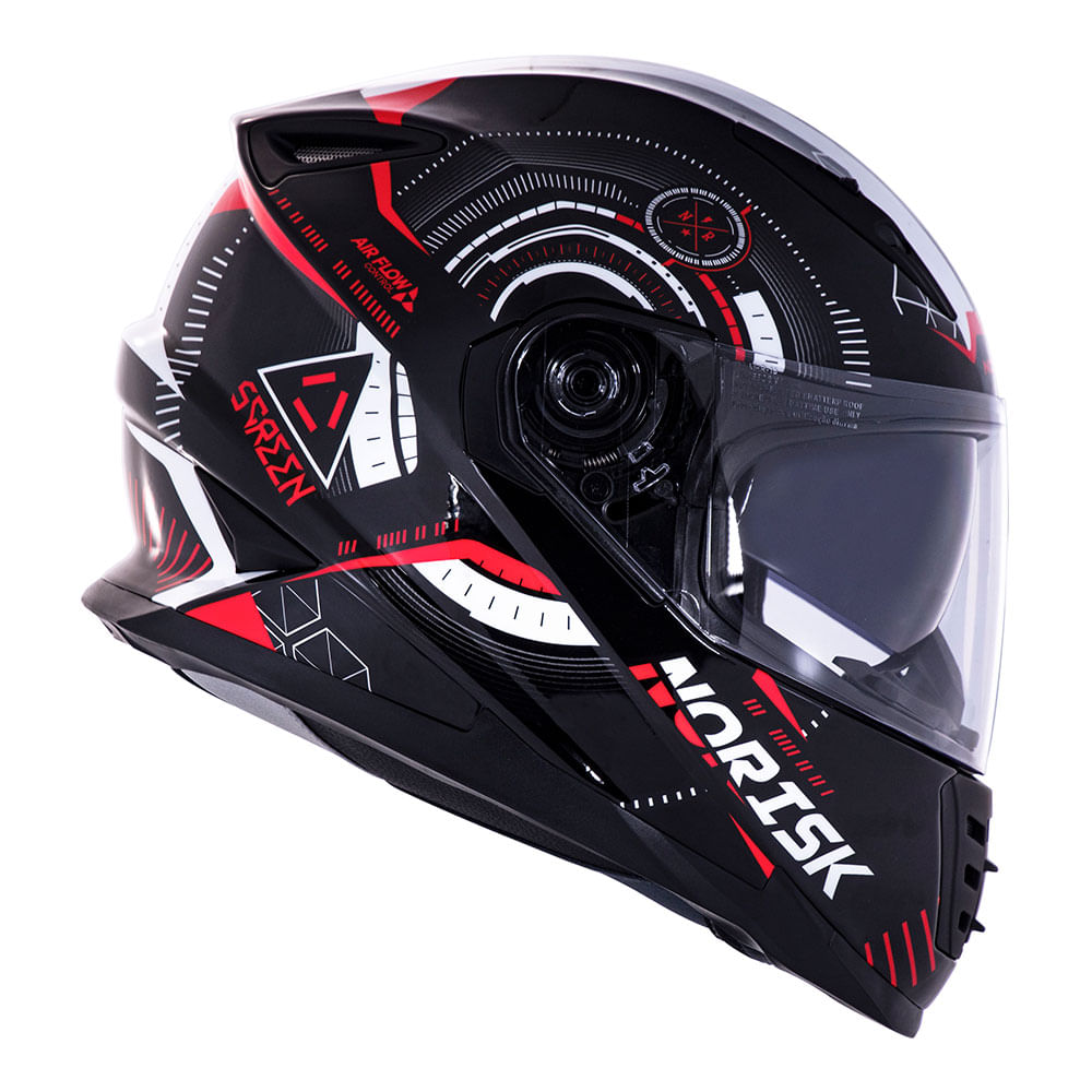CAPACETE NORISK SOUL SCREEN VERMELHO