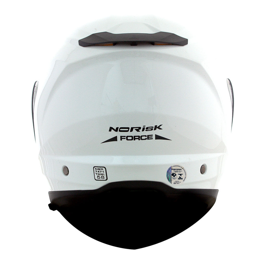 CAPACETE NORISK FORCE MONOCOLOR BRANCO 3