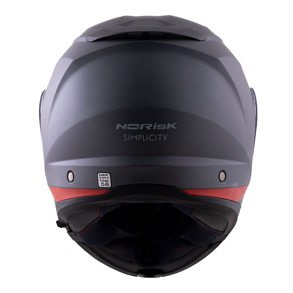 CAPACETE NORISK FORCE SIMPLICITY CINZA FOSCO 3