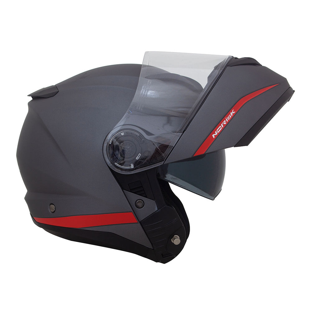 CAPACETE NORISK FORCE SIMPLICITY CINZA FOSCO 4