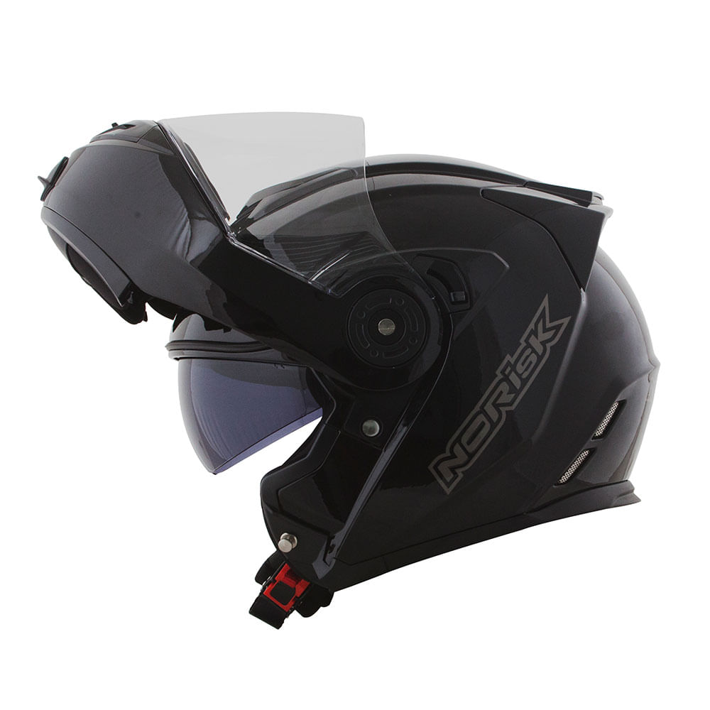 CAPACETE NORISK ROUTE FF345 MONOCOLOR PRETO 2