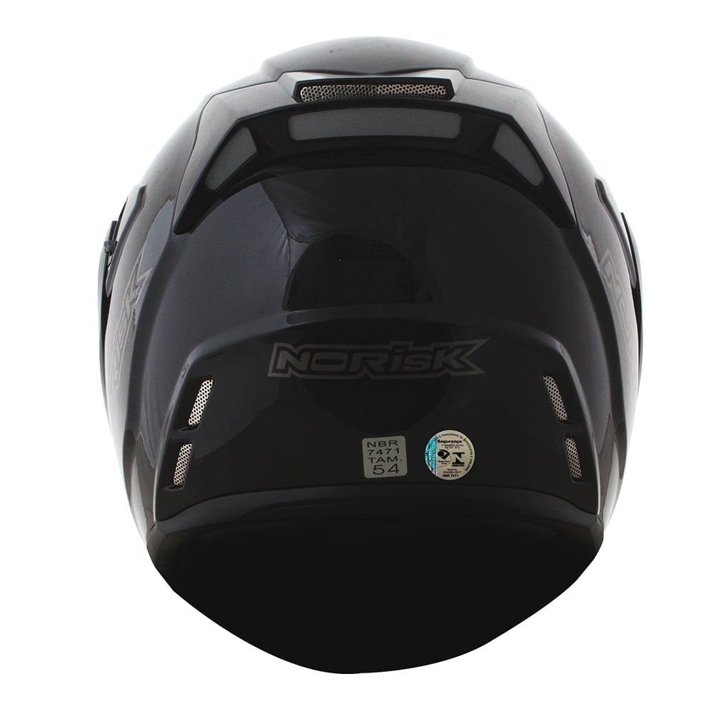 CAPACETE NORISK ROUTE FF345 MONOCOLOR PRETO 3