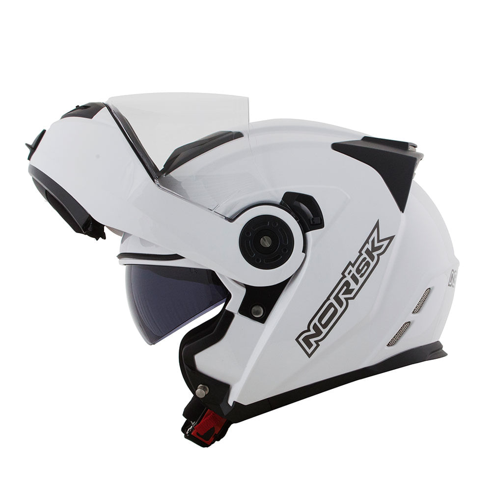 CAPACETE NORISK ROUTE FF345 MONOCOLOR BRANCO 2