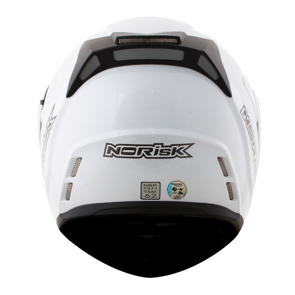 CAPACETE NORISK ROUTE FF345 MONOCOLOR BRANCO 3