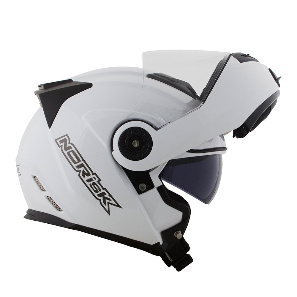 CAPACETE NORISK ROUTE FF345 MONOCOLOR BRANCO 4