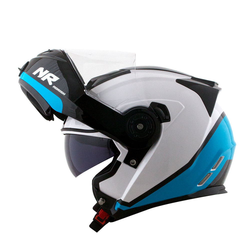 CAPACETE NORISK ROUTE FF345 CHANCE BRANCO/AZUL 2