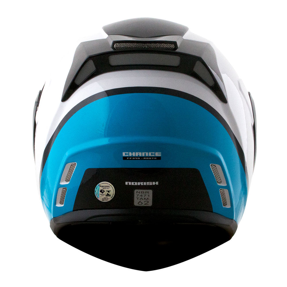 CAPACETE NORISK ROUTE FF345 CHANCE BRANCO/AZUL 3