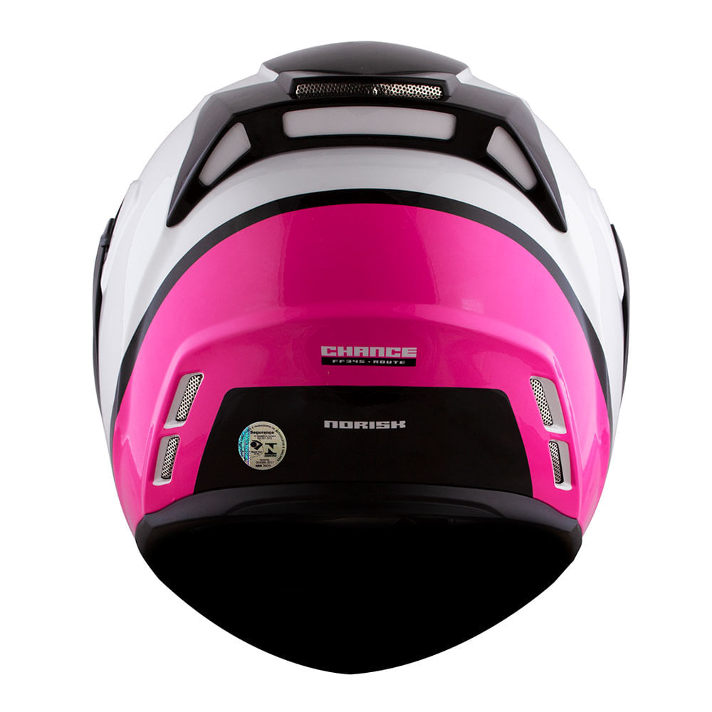 CAPACETE NORISK ROUTE FF345 CHANCE BRANCO/ROSA 4