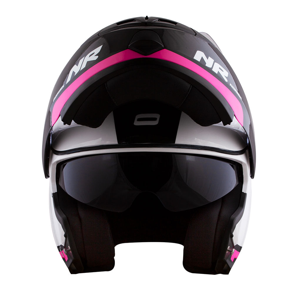 CAPACETE NORISK ROUTE FF345 CHANCE BRANCO/ROSA 2