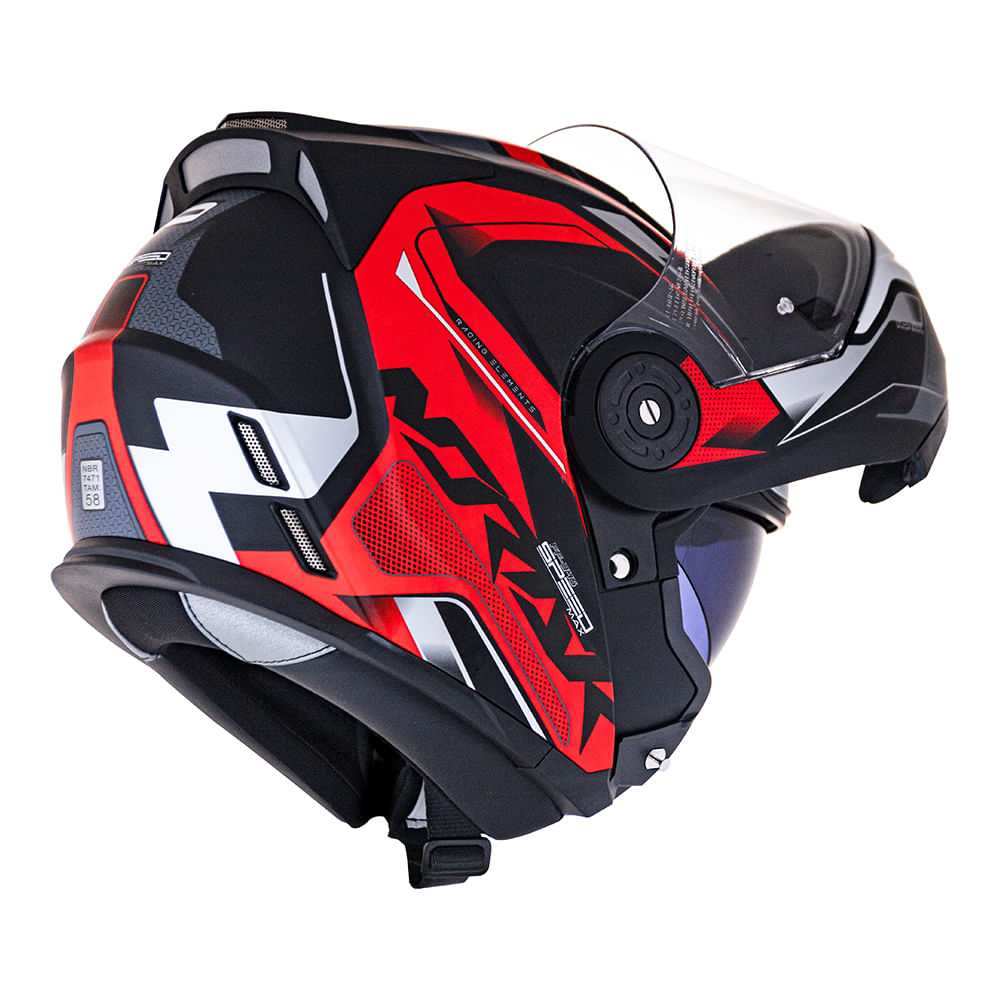 CAPACETE NORISK ROUTE FF345 SPEEDMAX VERMELHO 4