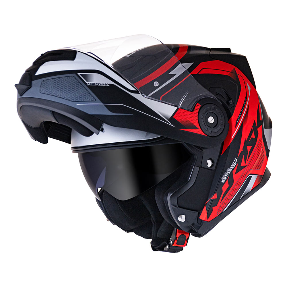 CAPACETE NORISK ROUTE FF345 SPEEDMAX VERMELHO 2
