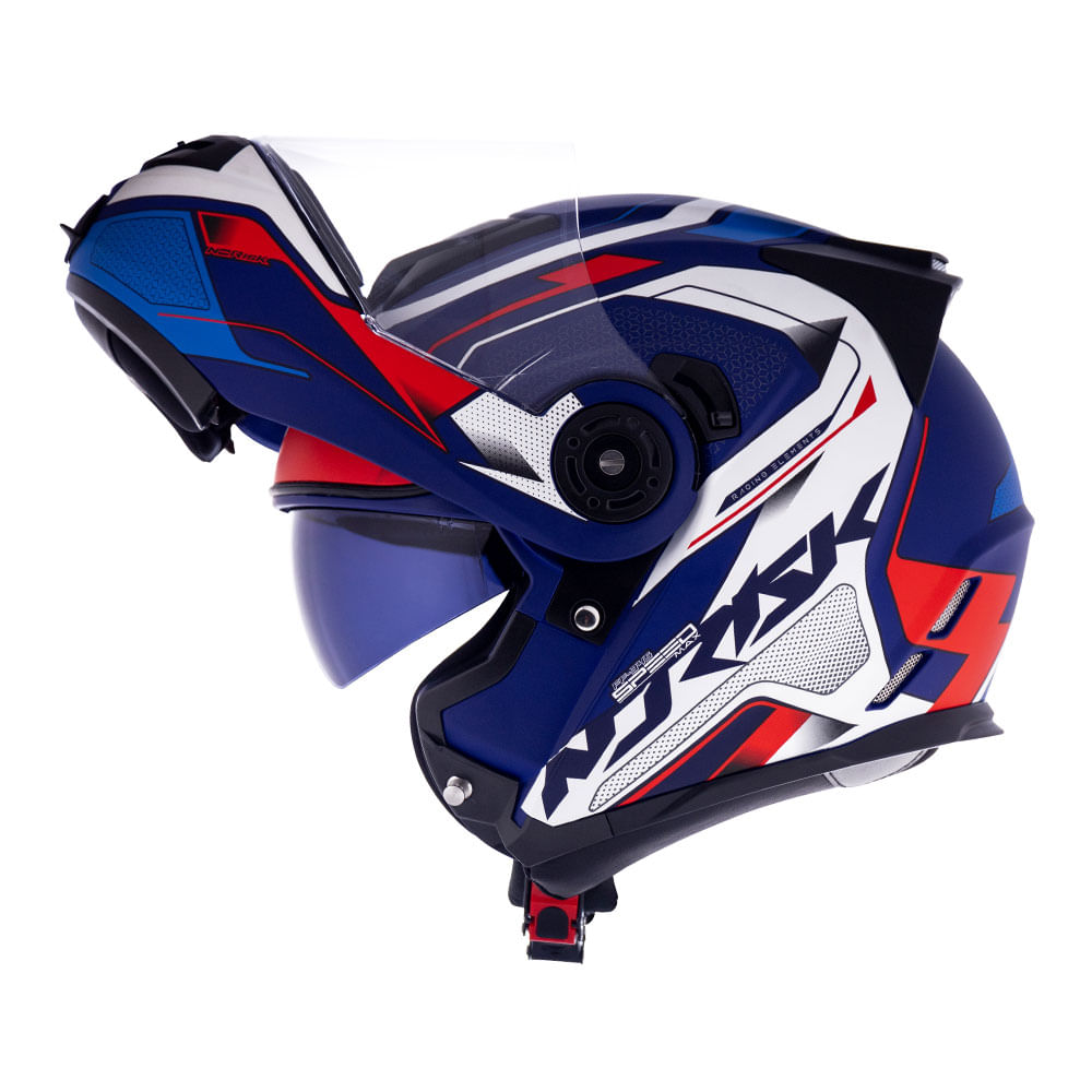 CAPACETE NORISK ROUTE FF345 SPEEDMAX AZUL FOSCO/BRANCO 4