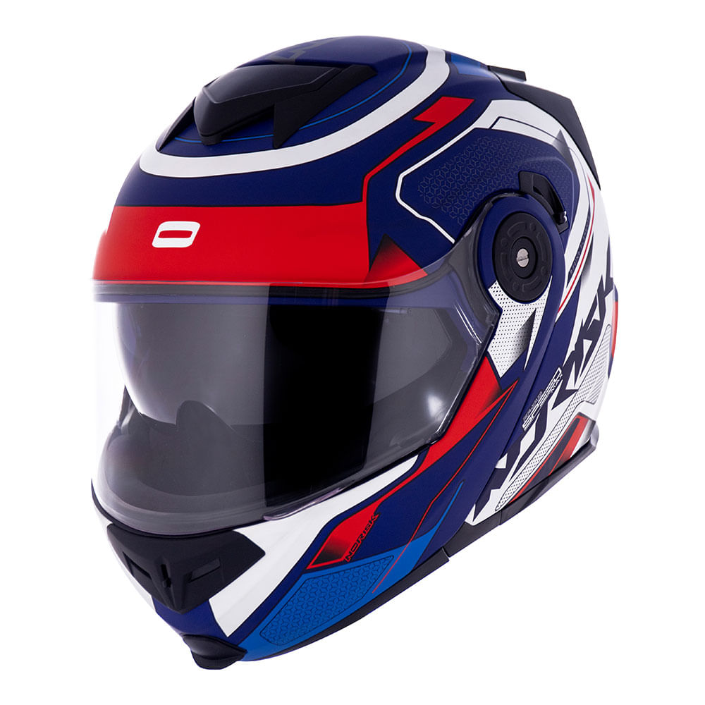 CAPACETE NORISK ROUTE FF345 SPEEDMAX AZUL FOSCO/BRANCO 3