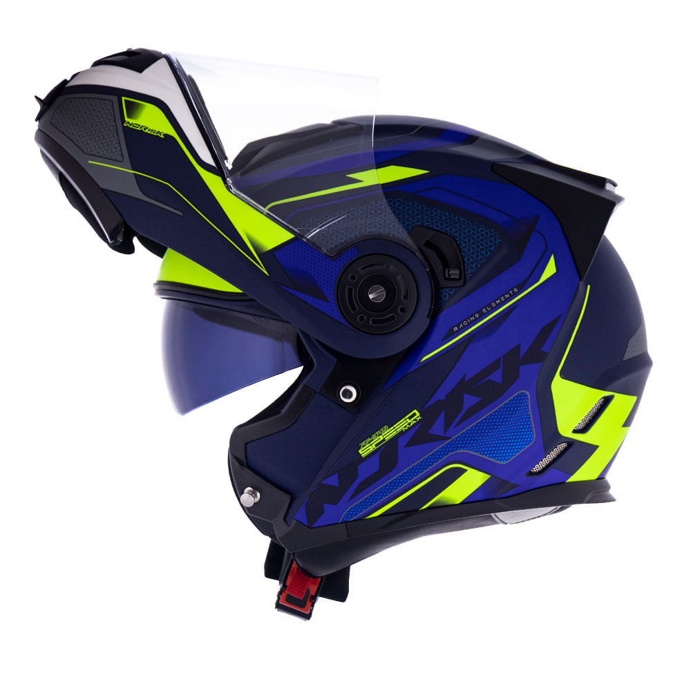 CAPACETE NORISK ROUTE FF345 SPEEDMAX AZUL FOSCO/AMARELO 4