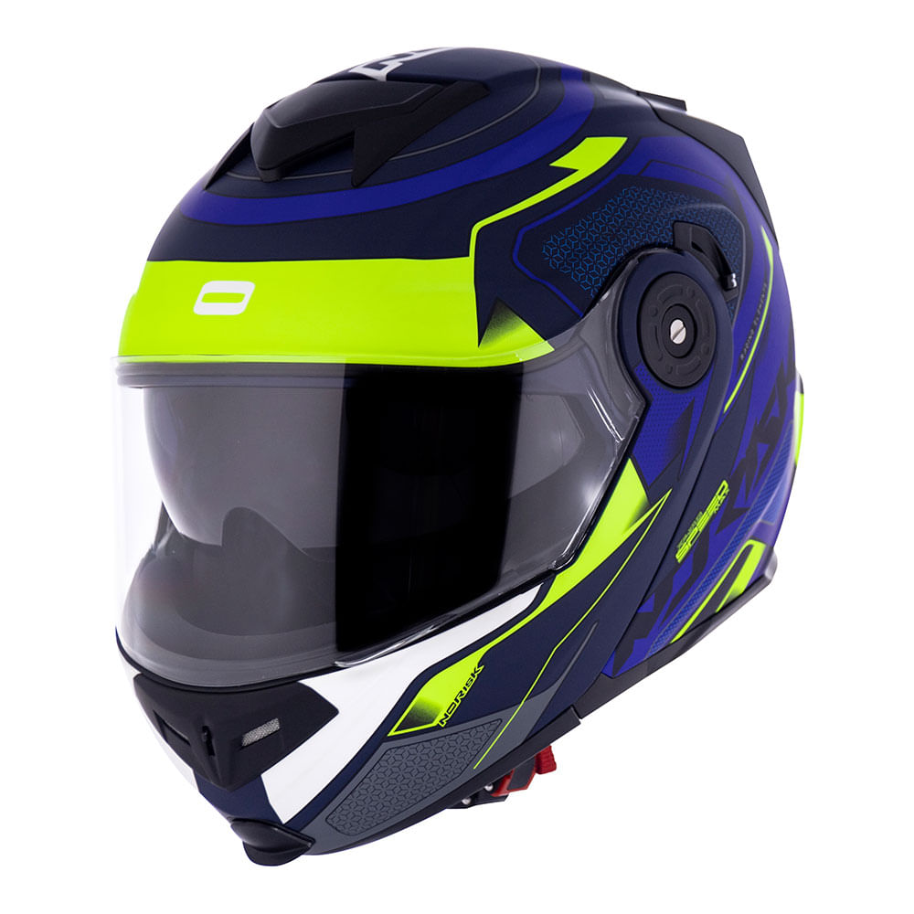 CAPACETE NORISK ROUTE FF345 SPEEDMAX AZUL FOSCO/AMARELO 3
