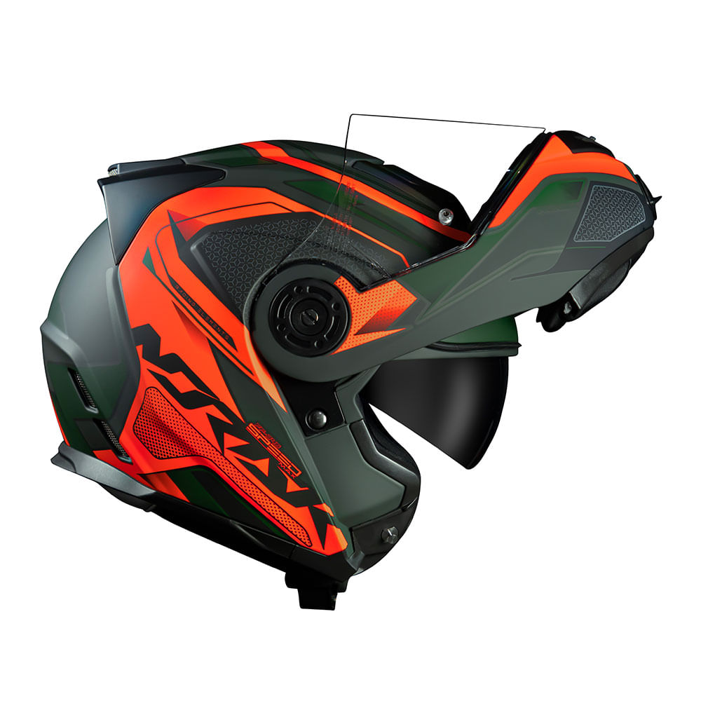 CAPACETE NORISK ROUTE FF345 SPEEDMAX VERDE/LARANJA 2
