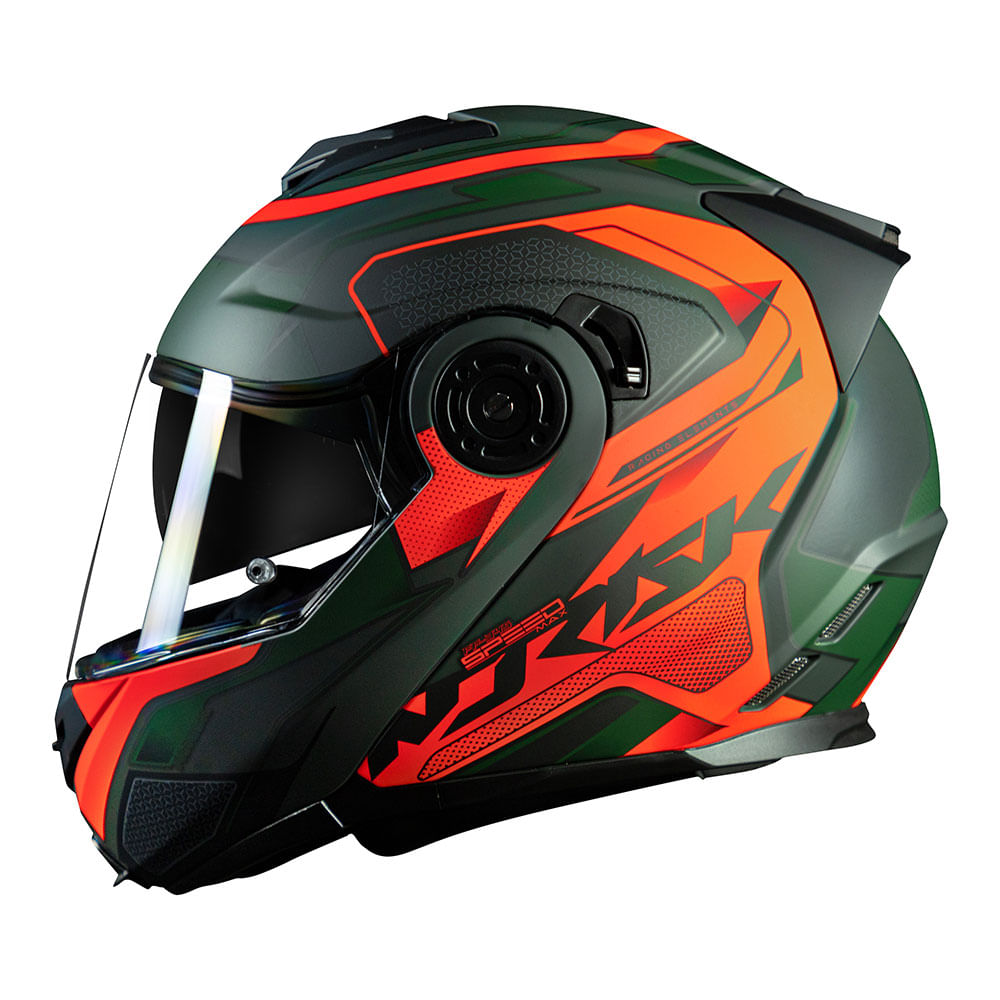 CAPACETE NORISK ROUTE FF345 SPEEDMAX VERDE/LARANJA 3