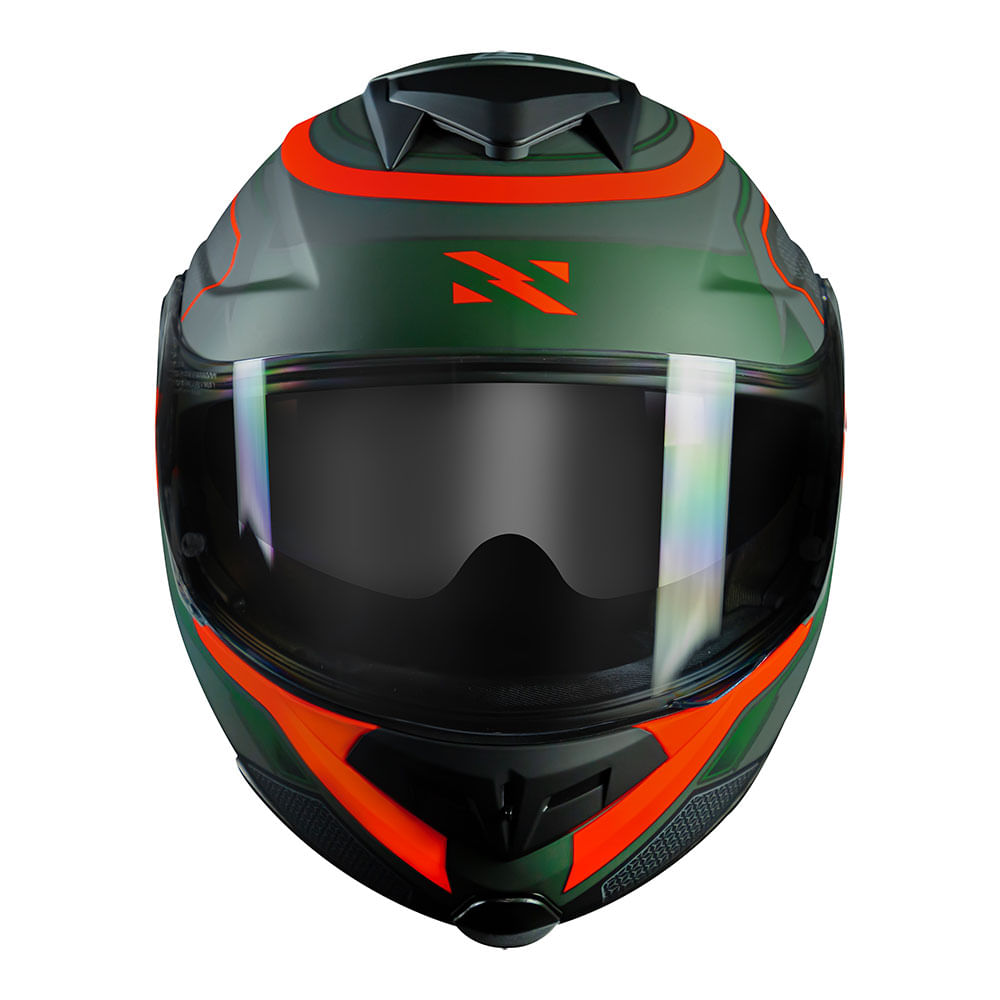 CAPACETE NORISK ROUTE FF345 SPEEDMAX VERDE/LARANJA 4
