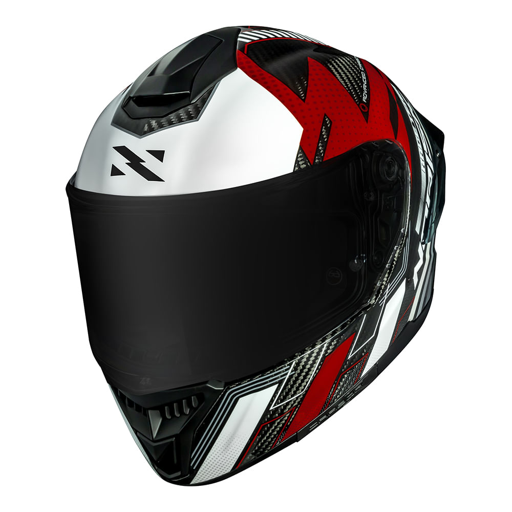 CAPACETE NORISK CARBON R TEAM VERMELHO 3