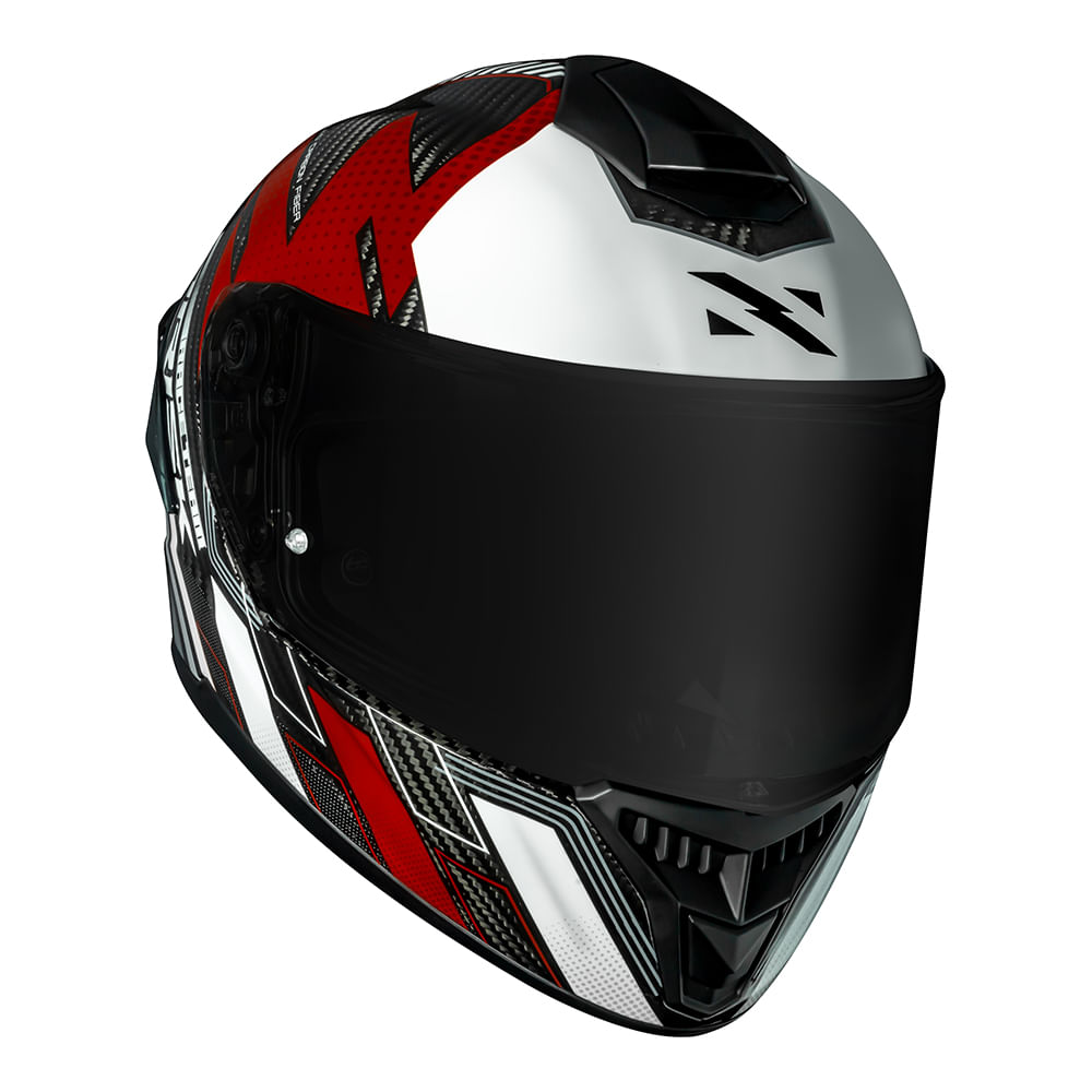 CAPACETE NORISK CARBON R TEAM VERMELHO 4