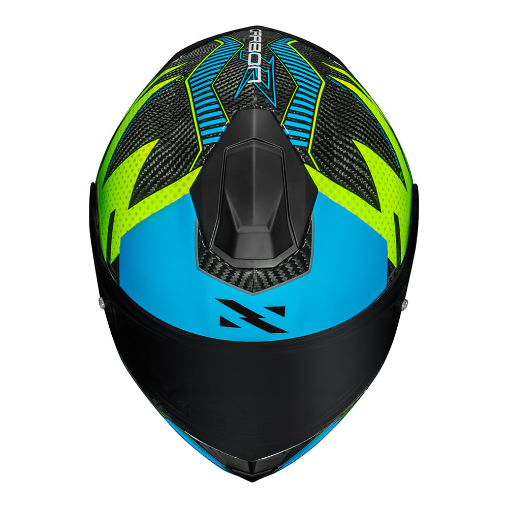CAPACETE NORISK CARBON R TEAM AMARELO/AZUL 2