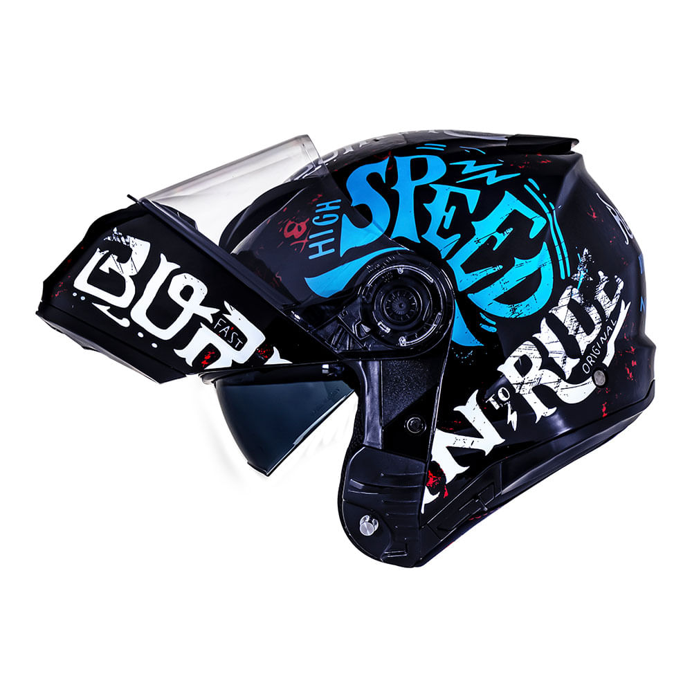 CAPACETE NORISK FORCE BORN TO RIDE AZUL 2