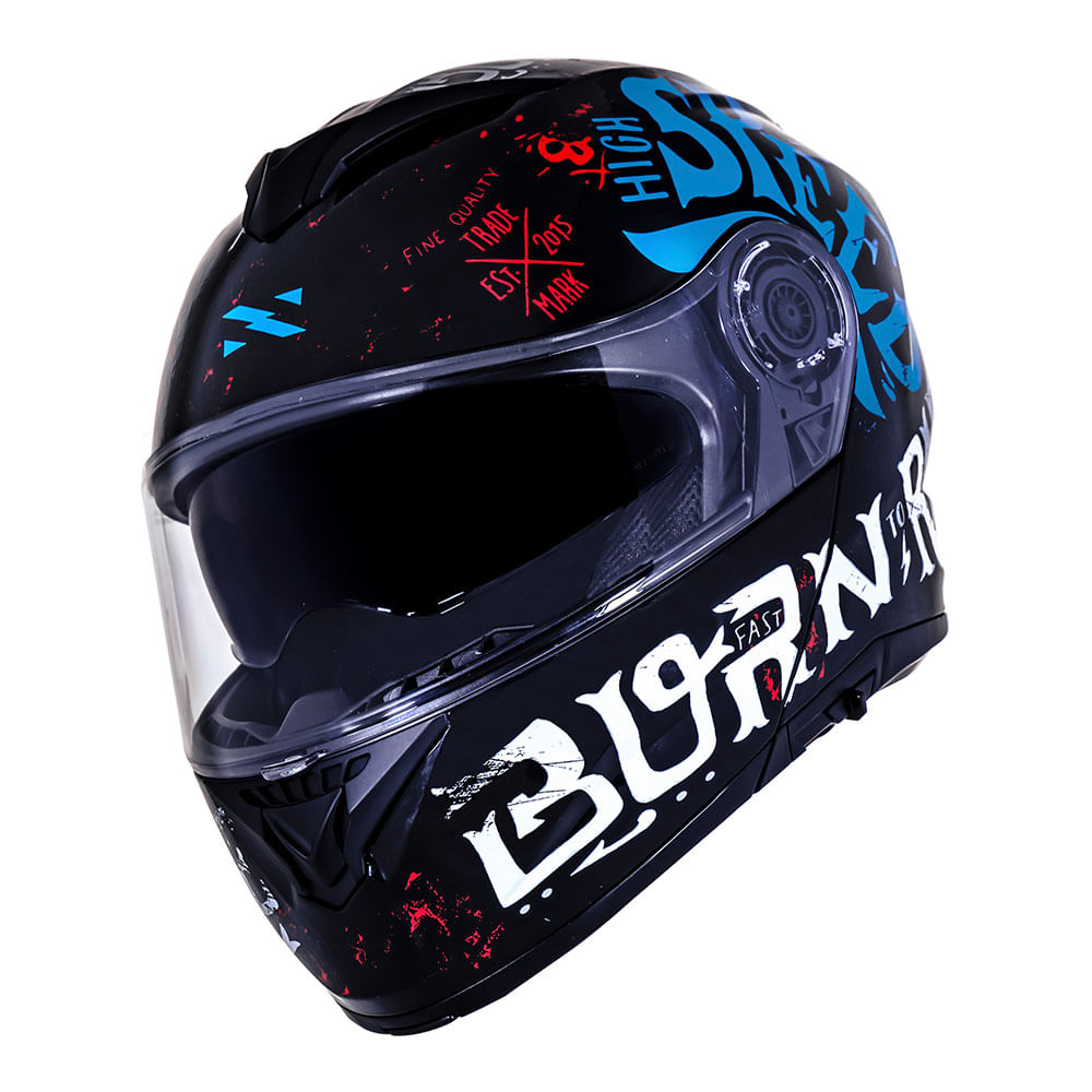 CAPACETE NORISK FORCE BORN TO RIDE AZUL 3