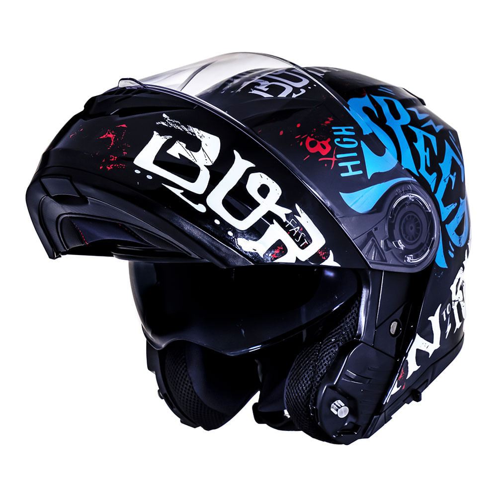 CAPACETE NORISK FORCE BORN TO RIDE AZUL 4