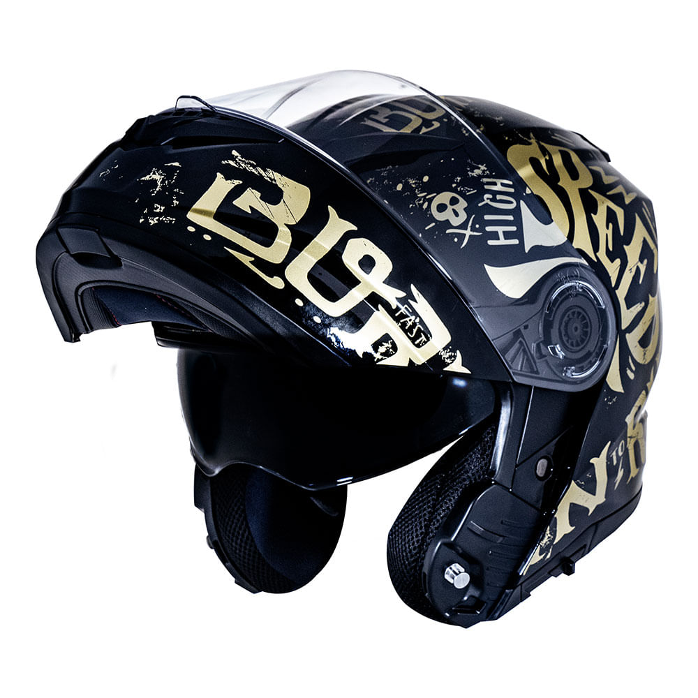 CAPACETE NORISK FORCE BORN TO RIDE DOURADO 4