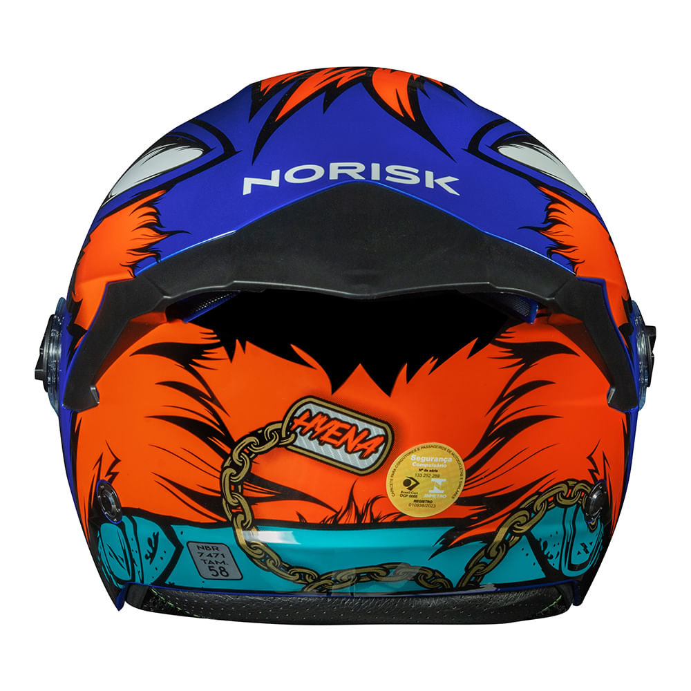 CAPACETE NORISK NEO HYENA LARANJA 4
