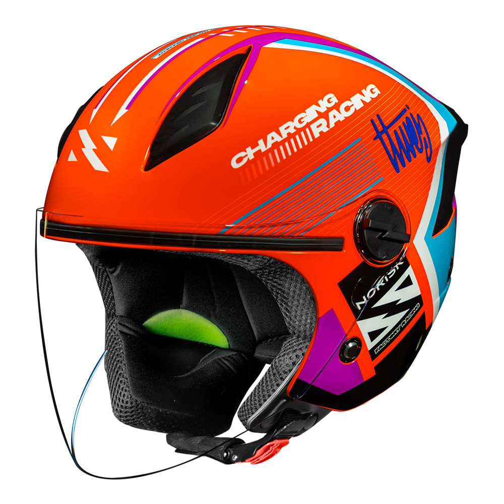 CAPACETE NORISK NEO VIZION LARANJA 2