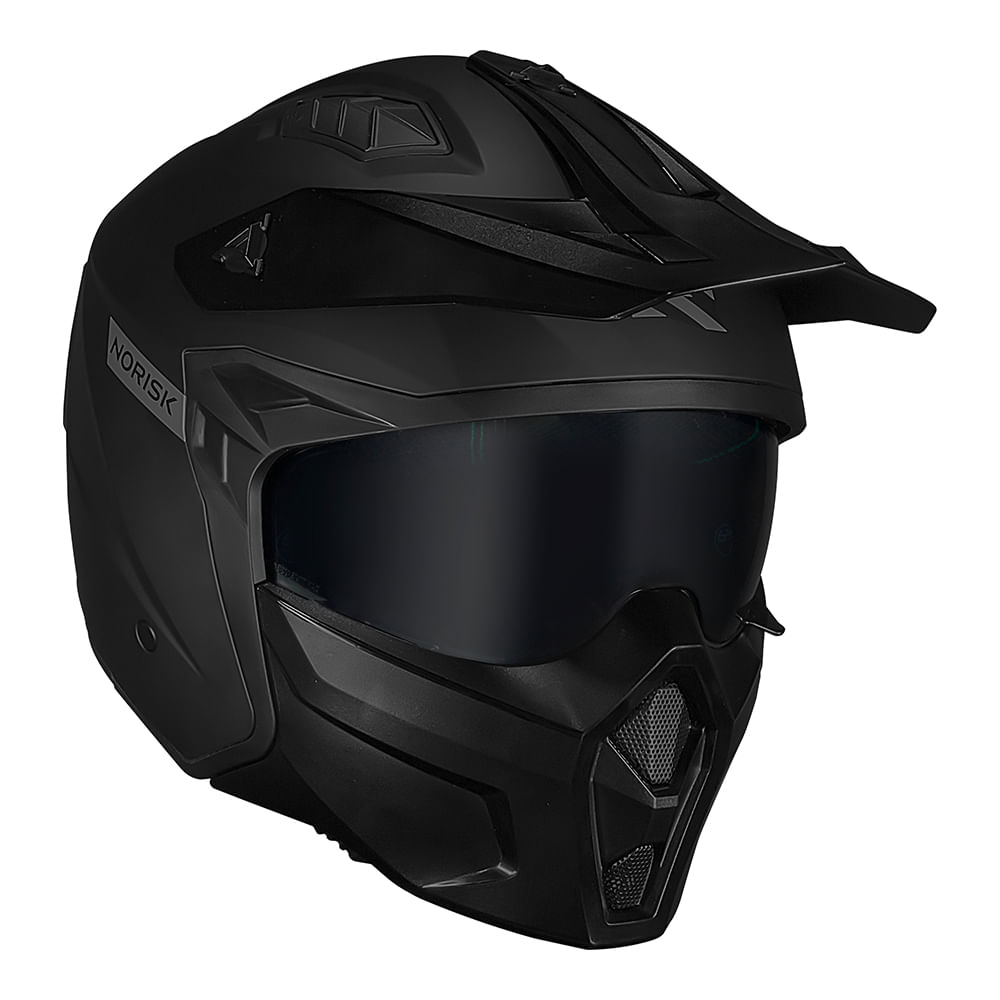 CAPACETE NORISK DARTH II MONOCOLOR PRETO  FOSCO 2