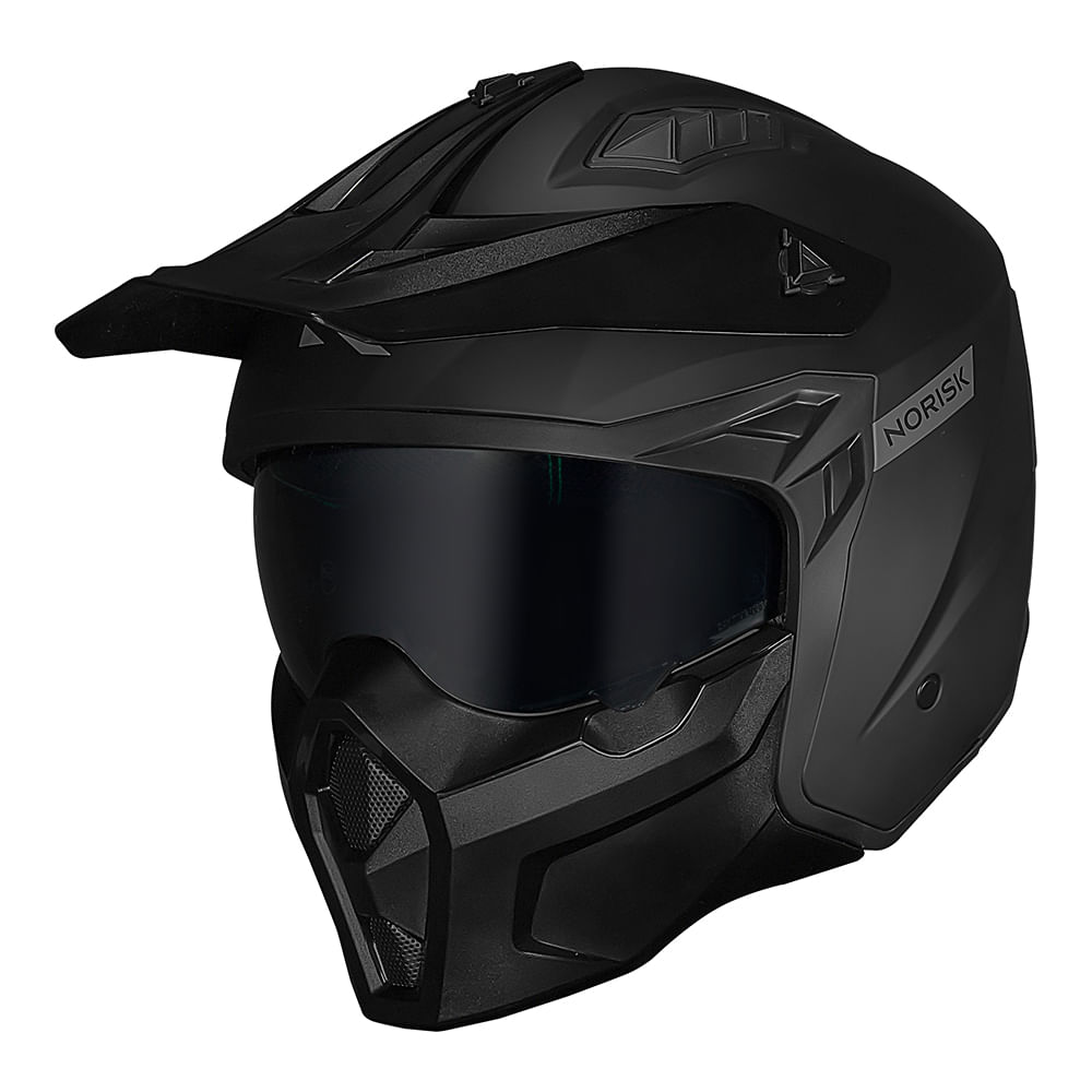 CAPACETE NORISK DARTH II MONOCOLOR PRETO  FOSCO 3