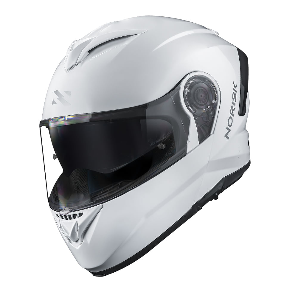 CAPACETE NORISK FORCE II MONOCOLOR BRANCO 3