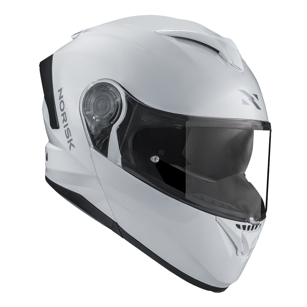 CAPACETE NORISK FORCE II MONOCOLOR BRANCO 4