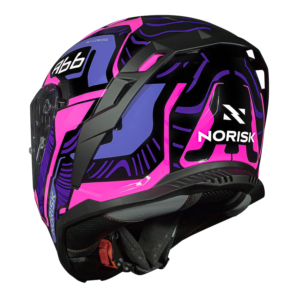 CAPACETE NORISK STRADA II FUSION ROXO 4
