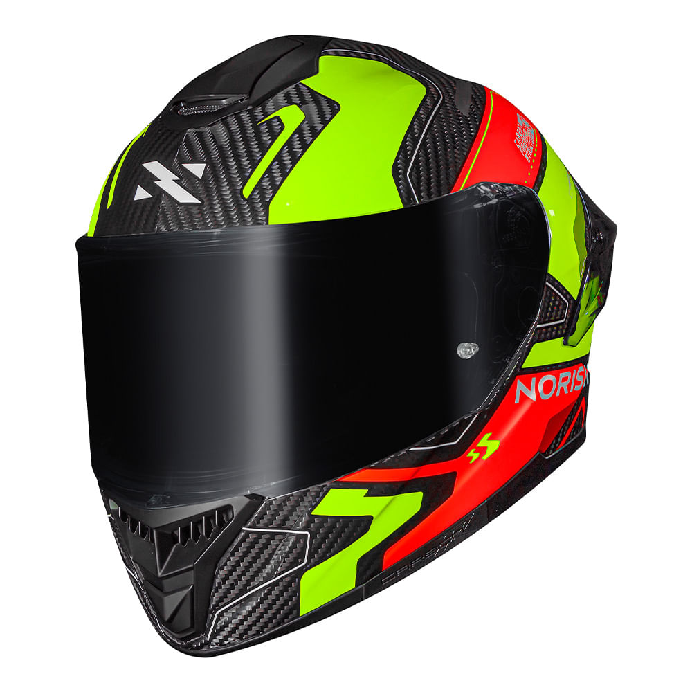 CAPACETE NORISK CARBON R RIDER LARANJA 3