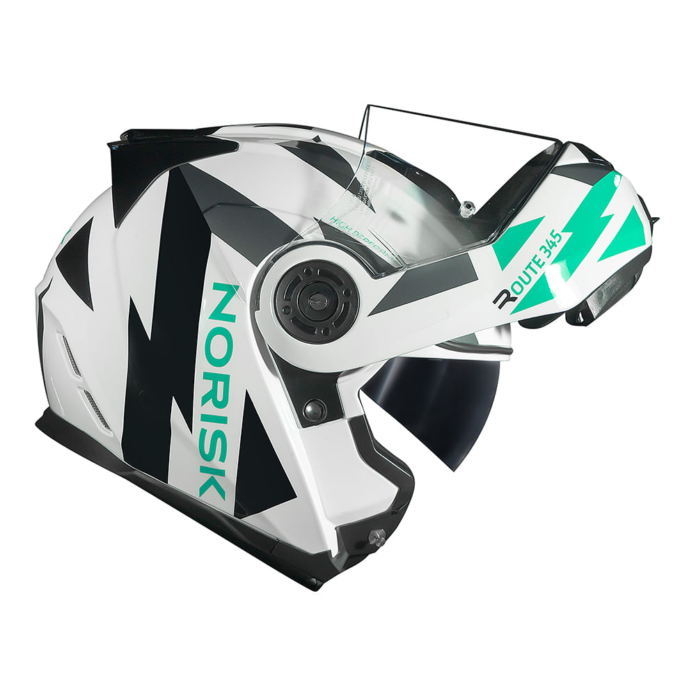 CAPACETE NORISK ROUTE FF345 REFLEX BRANCO 2