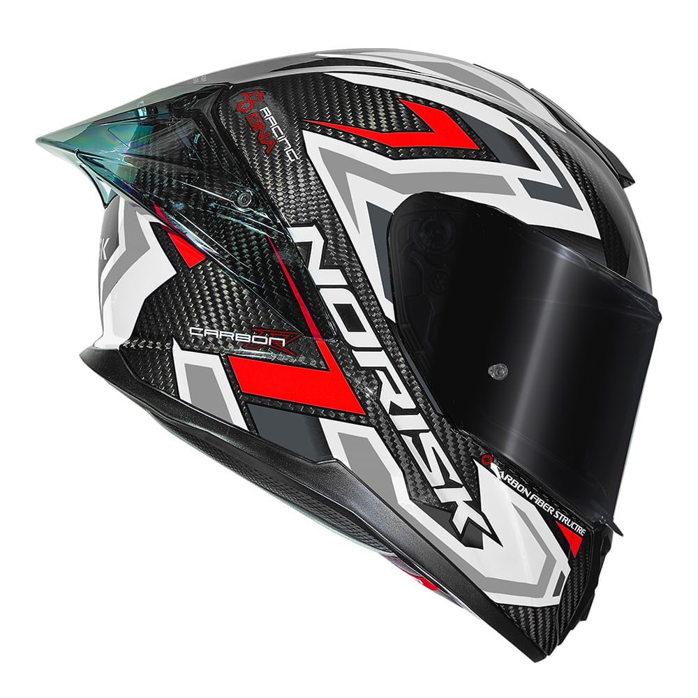CAPACETE NORISK CARBON R SPOT BRANCO