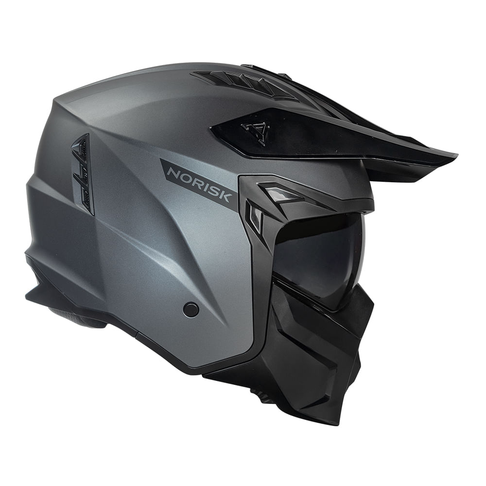 CAPACETE NORISK DARTH II MONOCOLOR TITANIUM FOSCO