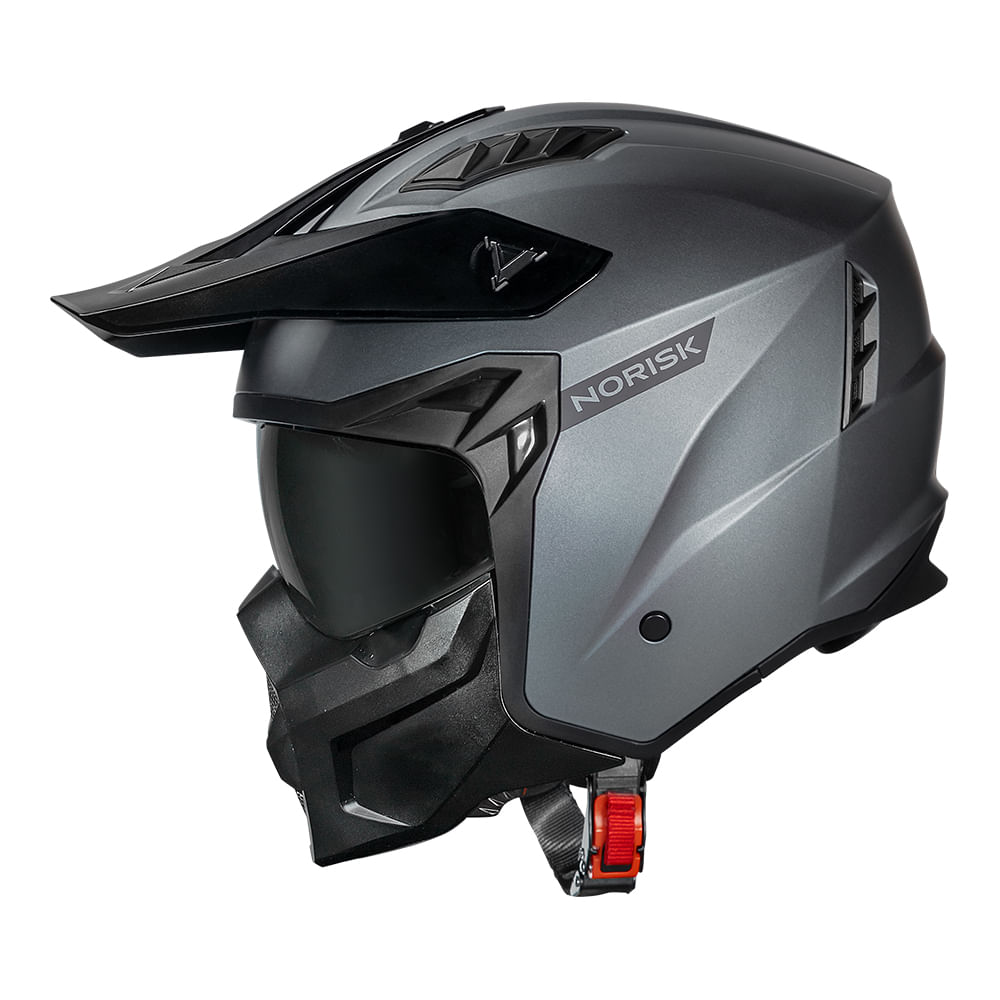 CAPACETE NORISK DARTH II MONOCOLOR TITANIUM FOSCO 4