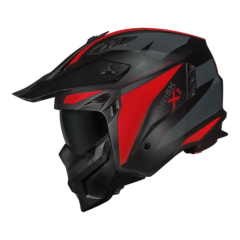 CAPACETE NORISK DARTH II X1 VERMELHO FOSCO 3