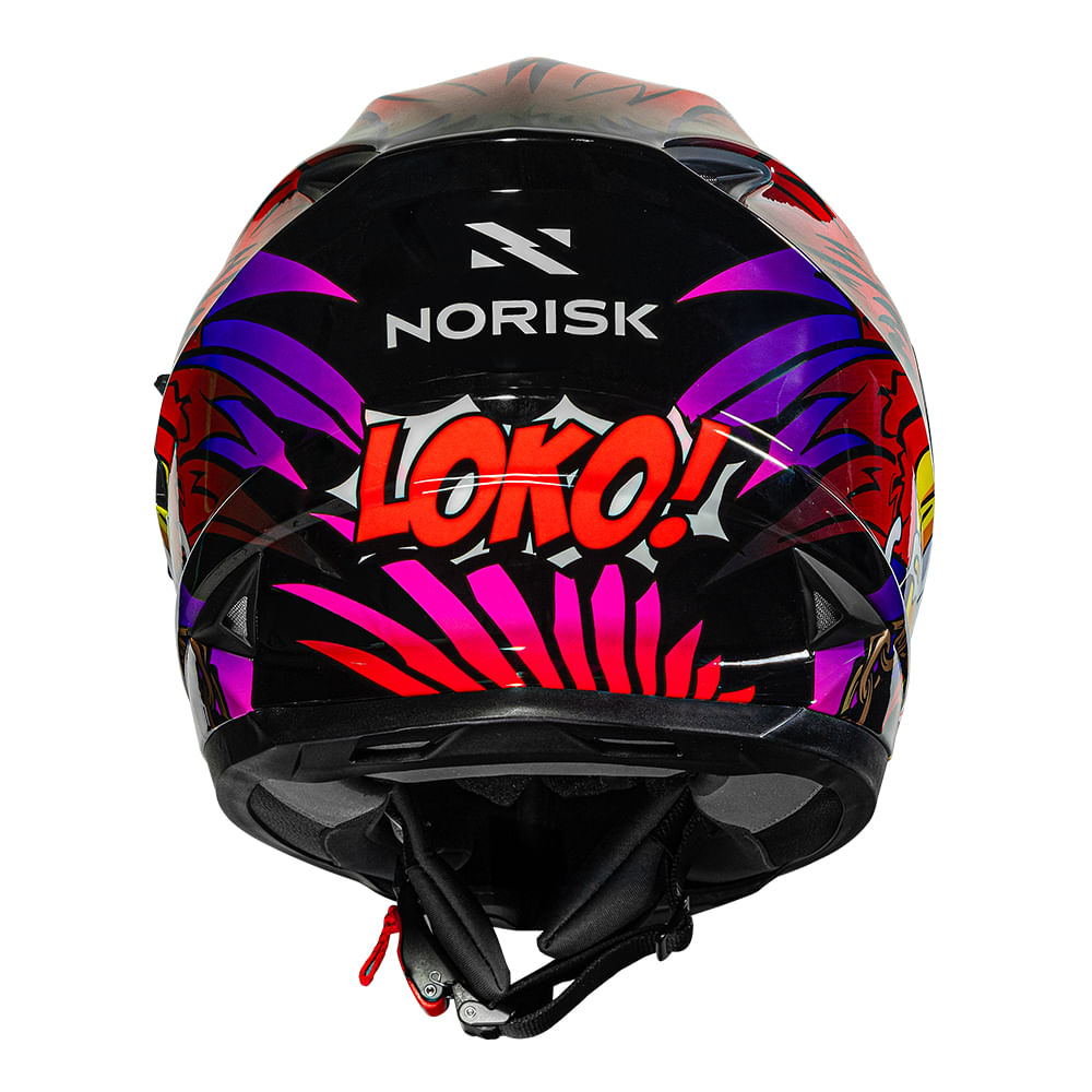CAPACETE NORISK SOUL LOKO VERMELHO 2
