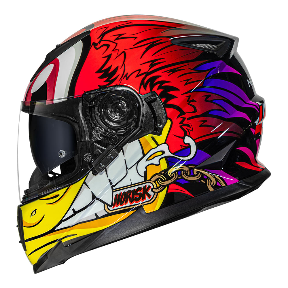CAPACETE NORISK SOUL LOKO VERMELHO 3