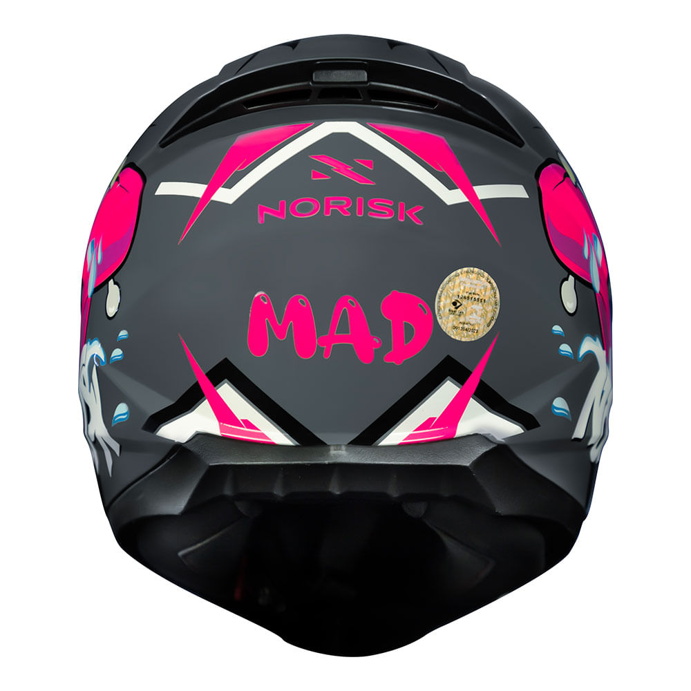 CAPACETE NORISK RAZOR MAD CINZA 2