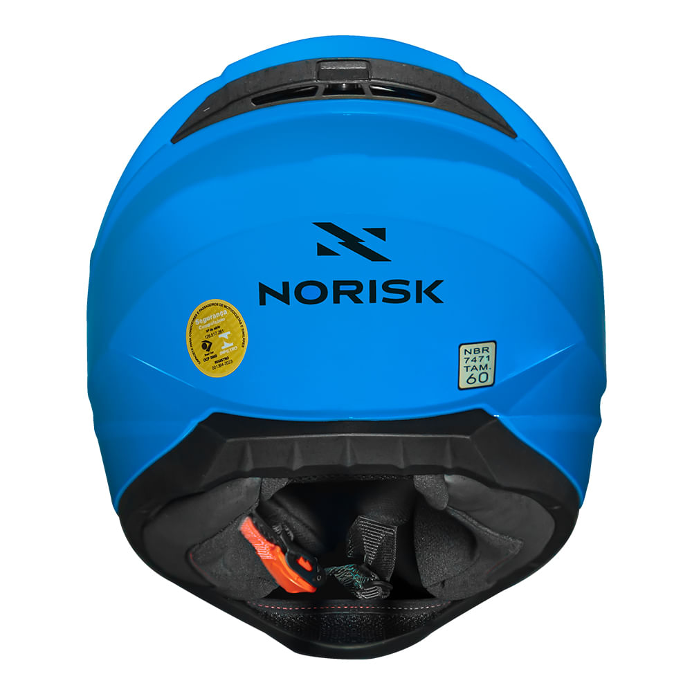 CAPACETE NORISK  RAZOR MONOCOLOR AZUL 2