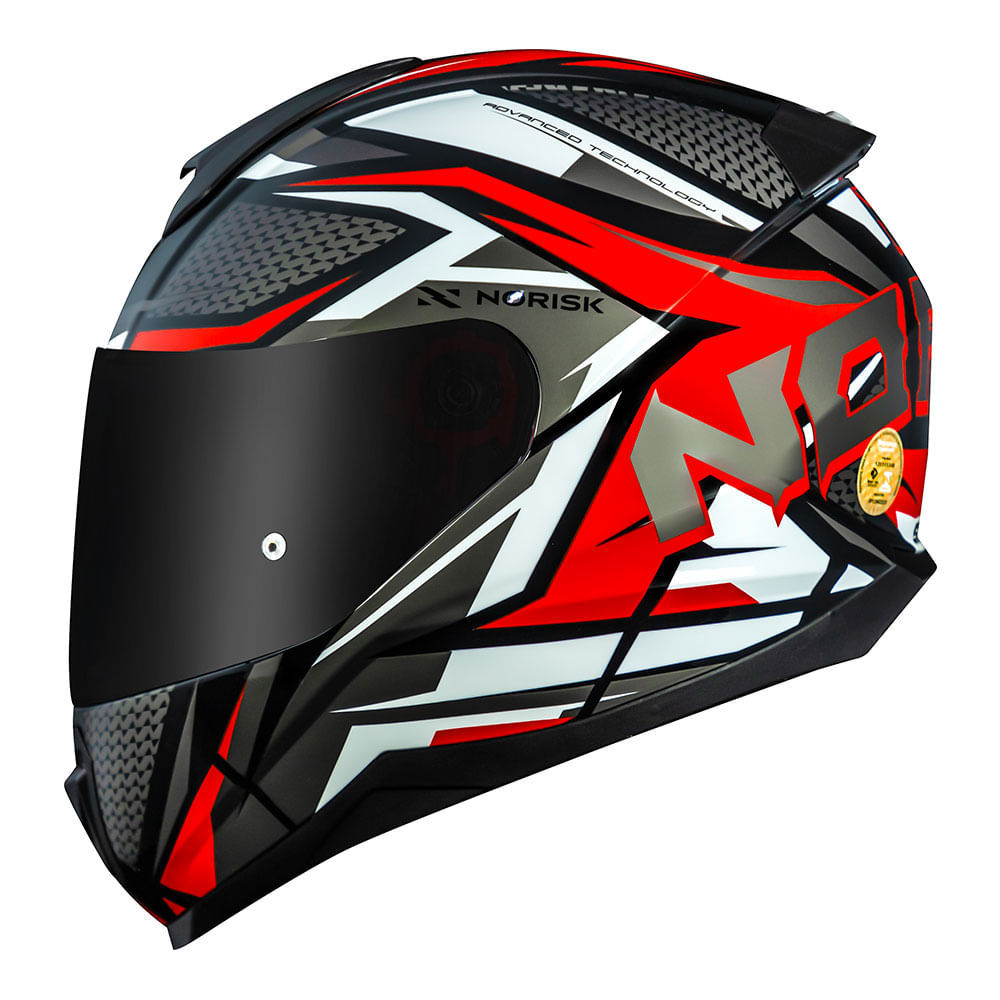 CAPACETE NORISK RAZOR SHARP PRETO 3