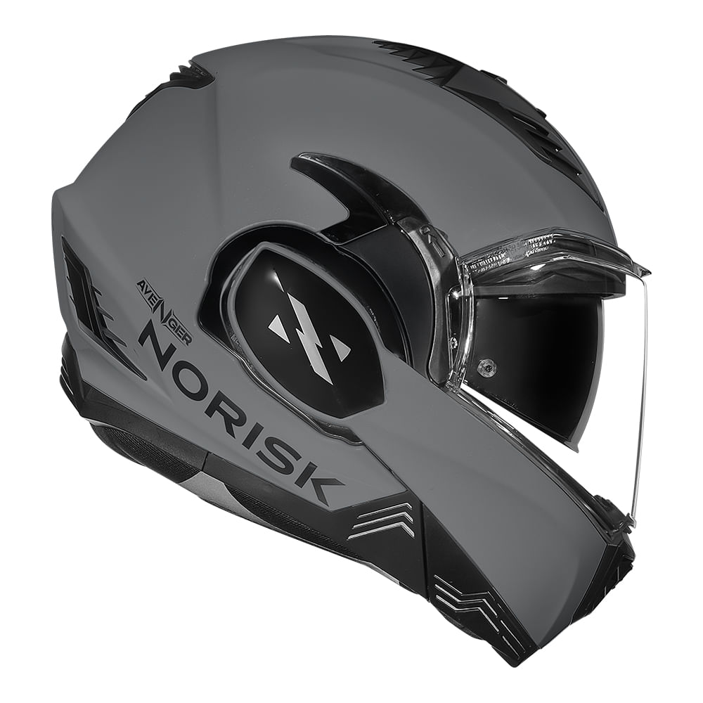 CAPACETE NORISK AVENGER MONOCOLOR NARDO CINZA