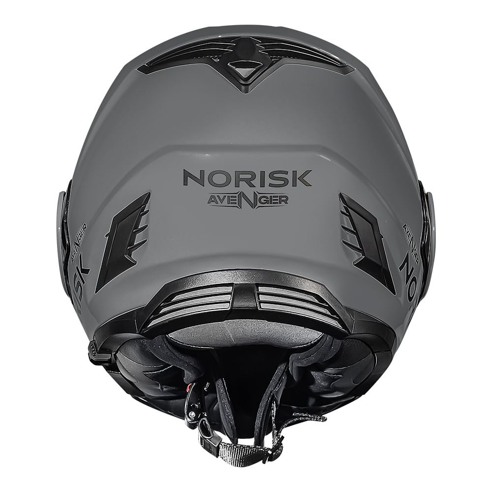 CAPACETE NORISK AVENGER MONOCOLOR NARDO CINZA 2