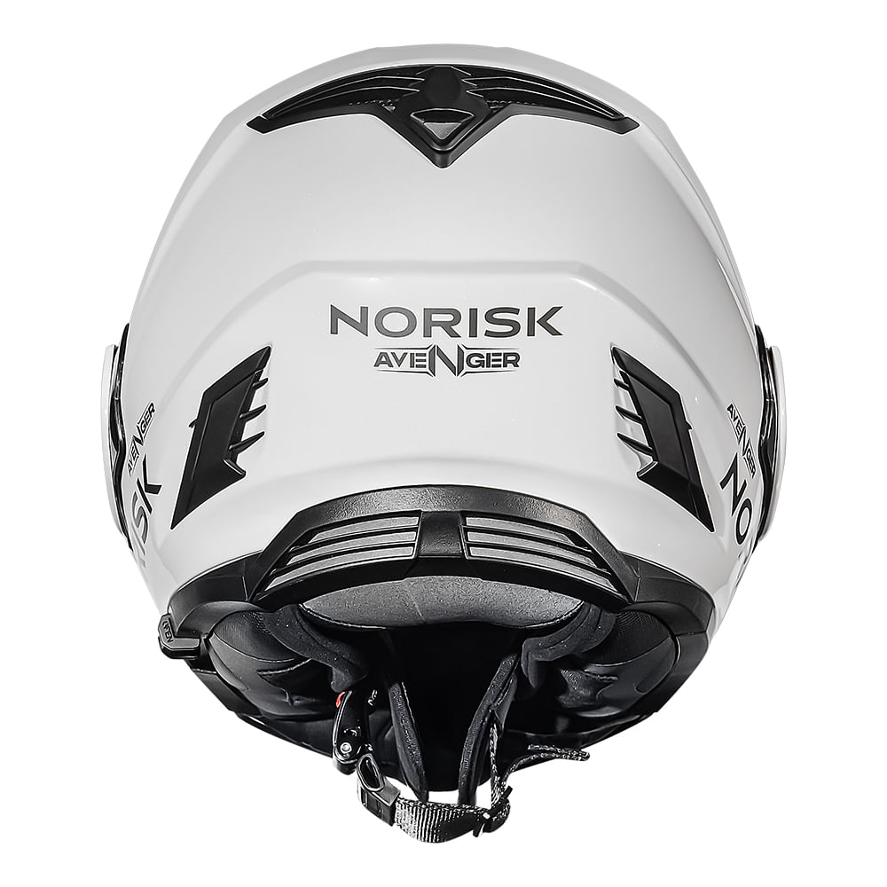 CAPACETE NORISK AVENGER MONOCOLOR BRANCO 2